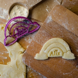 Cookie cutter - Rainbow (customizable). Birth. Wedding cookie cutter. Baptism cookie cutter. Birthday cookie cutter.