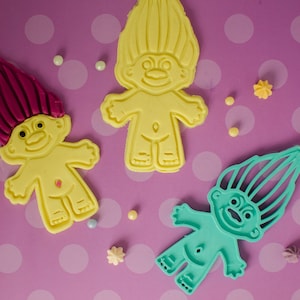 Cookie cutter - Troll doll 90&#39;s retro vintage toy. Wedding cookie cutter. Baptism cookie cutter. Birthday cookie cutter.