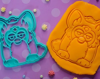 Furby Retro cookie cutter collection Polly Pocket vintage toy style for children's birthday or fun snack. Wedding cookie cutter.