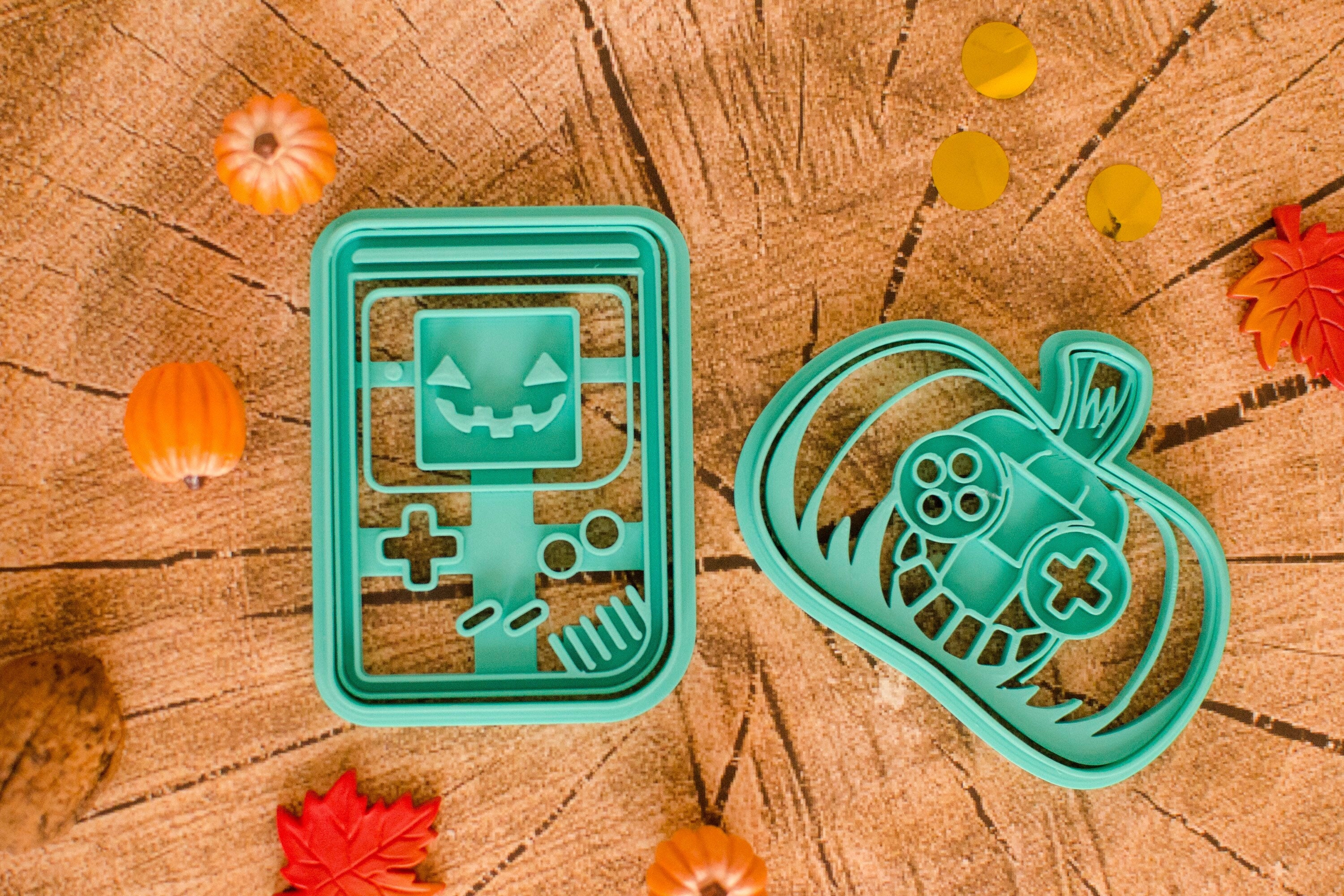 Emporte-Pièce Halloween Geek - Game Boy Citrouille Manette Biscuit Personnalisé
