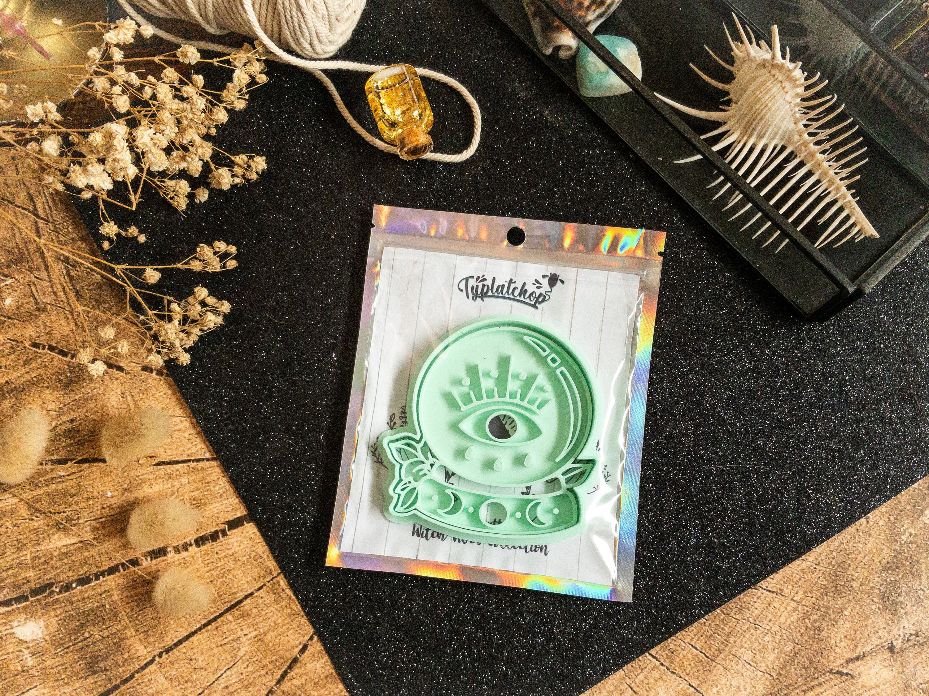 Emporte-Pièce Boule Cristal Oeil Magique/Witch Vibes Biscuit Personnalisé Astrologie Spiritual 3rd E