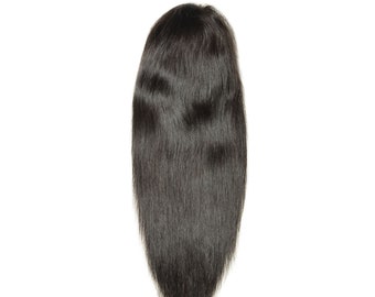 Envio no mesmo dia. Peruca de luxo com cabelo humano, lace frontal 13x4 - Lisa.