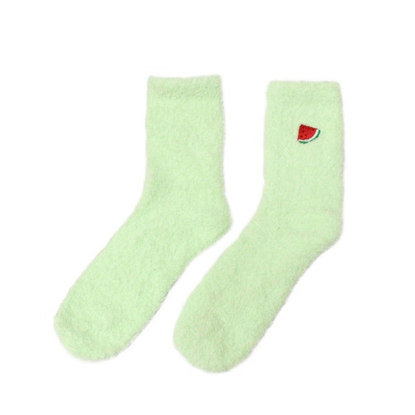 Fuzzy Watermelon Spa Socks