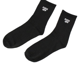 Game Life High Socks FUCK OFF Sport Socks Crew Socks Game Life High Socks FUCK OFF Sport Socks Crew Socks