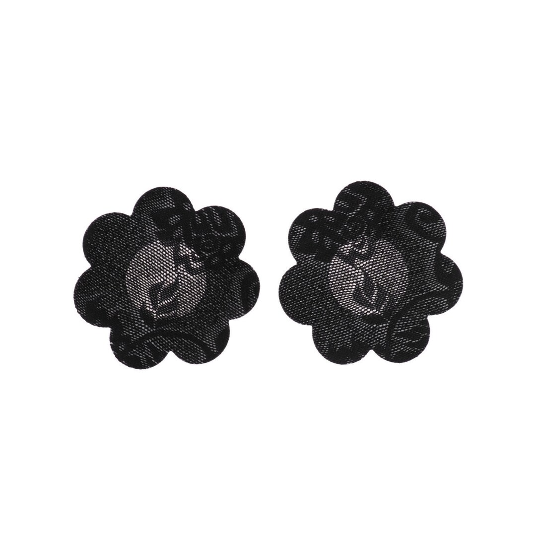 Lace Flower Petal Nipple Cover Pasties Black Etsy