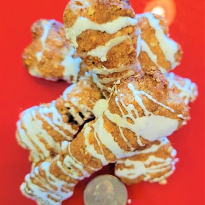 Homemade Iced Blueberry Dog Cookies