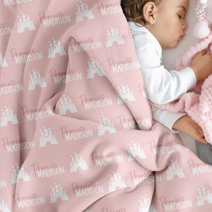 Personalized blanket girl, Princess girl blanket, Custom name Blanket, Baby girl blanket, Swaddle set, Baby shower gift, Princess girl gift