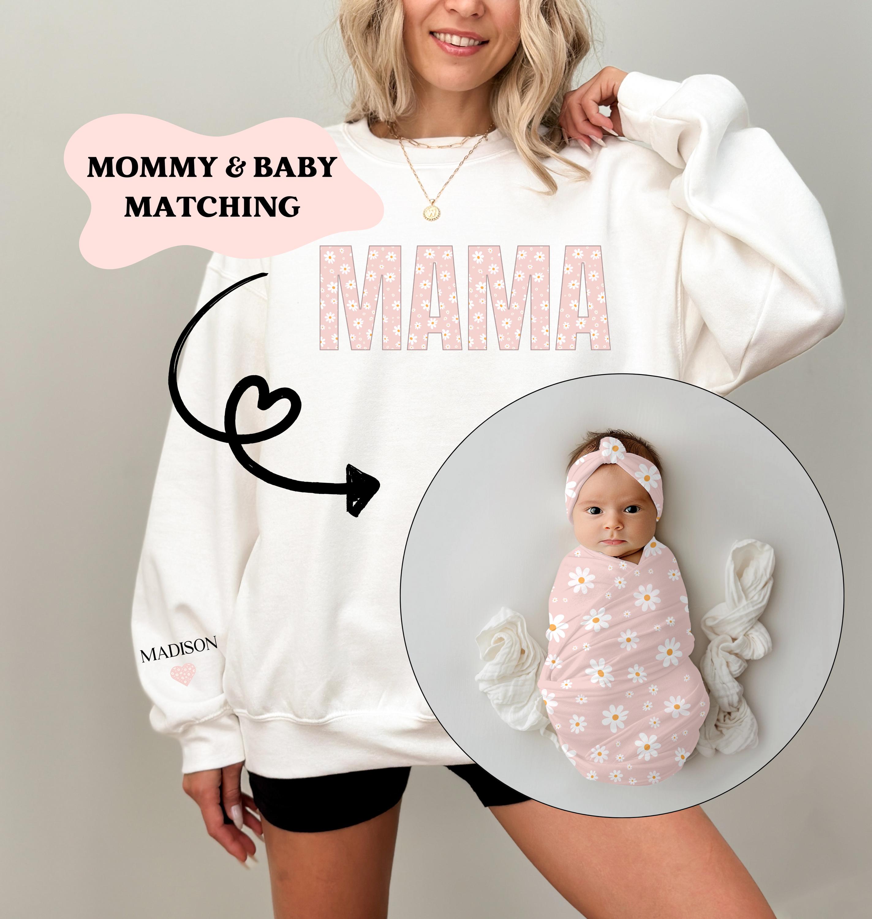Personalized matching Mom and Baby Swaddle, Mom and Baby, Baby shower Gift, Gift for New Mom, Swaddle set, Mommy and me matching swaddle set