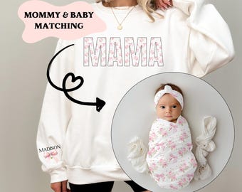 Personalized matching Mom and Baby Swaddle, Mom and Baby, Baby shower Gift, Gift for New Mom, Swaddle set, Mommy and me matching swaddle set