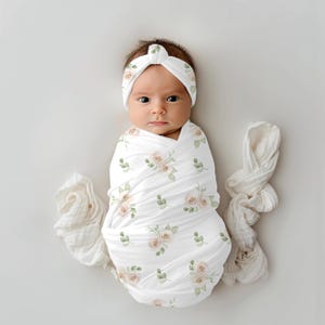 Baby Decke, Baby-Mädchen Swaddle, rosa Rose Decke, Swaddle-Decke, Geschenk, Swaddle-Set, Swaddle-Set, Swaddle-Geschenk, Baby-Dusche-Geschenk,