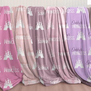 Personalized Baby blanket princess, Our little princess blanket, Custom name baby blanket, Swaddle set, Personalized Baby shower gift