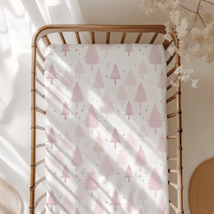 Christmas Crib sheet, Holiday swaddle blanket, Baby girl christmas, Baby girl nursery, Christmas baby, Baby bedding, Christmas baby blanket