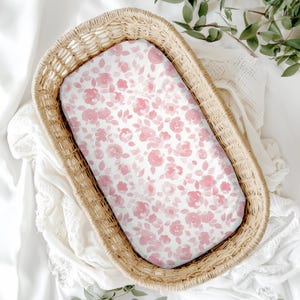 Manta para niña, conjunto de pañales para bebé, regalo de manta para bebé, regalo para baby shower, manta floral rosa para bebé, toile francés, niña rosa