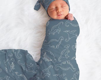 Blaue Baby Decke, Baby Decke, Swaddle Decke, Baby Decke, Decke für Jungen, Decke für Jungen, Kleinkind Decke, Kinderdecke, Decke Dinosaurier Junge