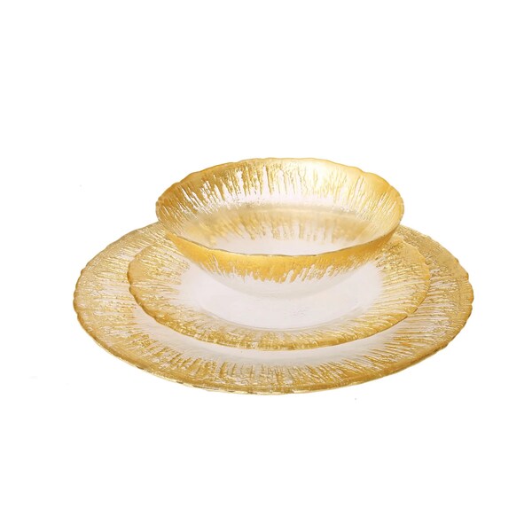 Gold Dinnerware Set Etsy