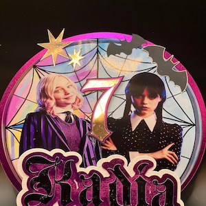W Addams Cake Topper