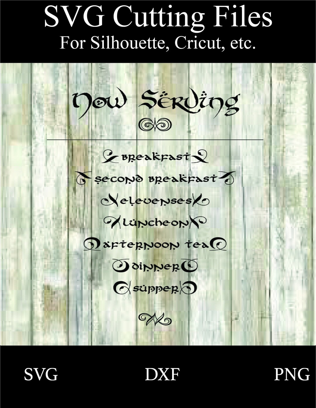 LOTR SVG Files, Hobbit Meal Design - Etsy