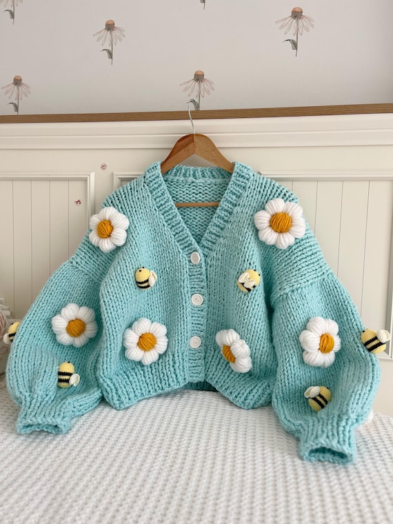 ニット/セーター Hand Knit Cardigan Madison Alpaca Wool Hand Knit Cardigan – My Beachy Side