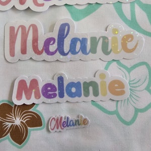 Pastel Name Stickers | Glitter Stickers | Name Labels | Stationary Supplies | Back to School