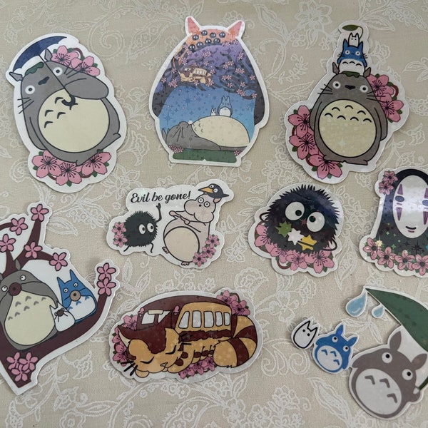 Animal and Friends Sticker | Glitter Stickers | Waterproof | Holographic Stickers | Kawaii Characters |