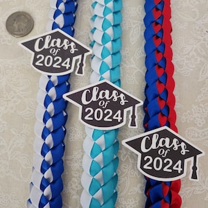 Graduation lei | Single Braided Lei | Class of 2024 | Customized Lei