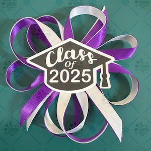 Doubles noeuds de graduation | Accessoires collier | Stickers Lei pour l'obtention du diplôme Leis | Promotion 2025 | Noeuds de ruban