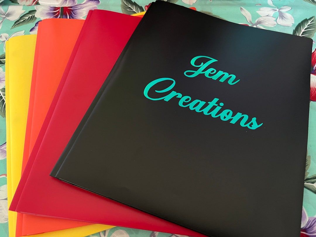 Custom 3 Prong Folder | School Supplies | Red | Yellow | Orange | Black ...