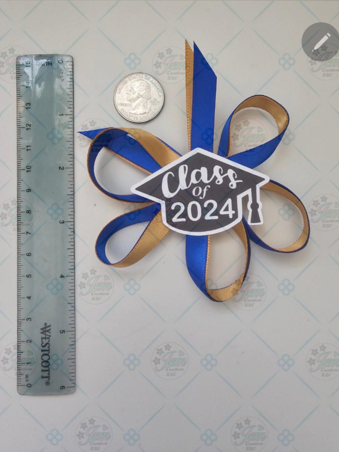 Senior Ribbon Graduation Ribbon Class Of 2025 For Flower Bouquet White ...