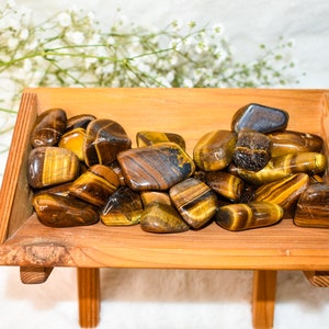 Tigers Eye Crystal | Tiger Eye Tumbled Gemstone | Healing Crystal | Chakra | Healing Crystal Gemstone | Chakra Balancing