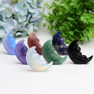Moon with Fairy Crystal Carving | Moon Carving | Fairy Carving
