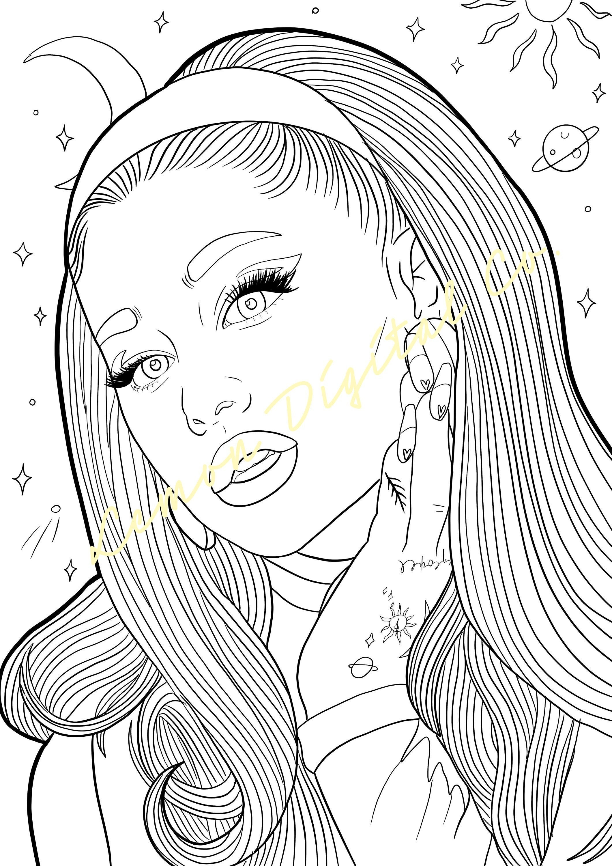 Ariana Grande Coloring Page Malbilder Zum Ausdrucken Malbilder | Images ...