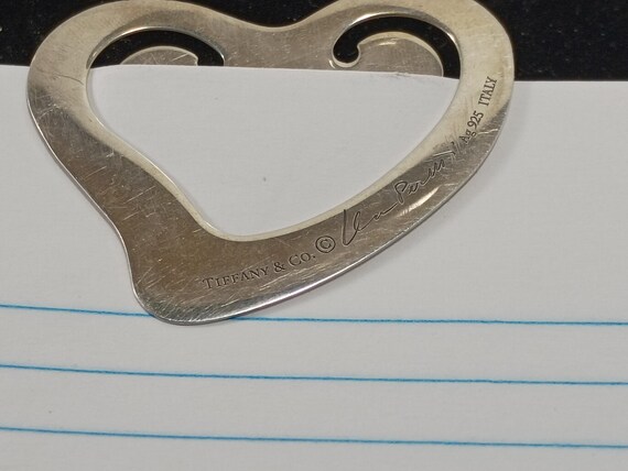 Tiffany & Co. Elsa Peretti Sterling Silver Heart Bookmark Money