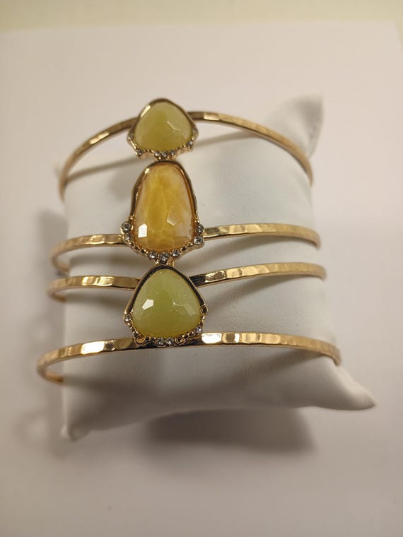 Michael Kors Brilliance Statement Three Stone Gol… - image 1