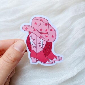Pink Cowgirl Boots Vinyl Sticker l Western l Cowgirl l Country Girl