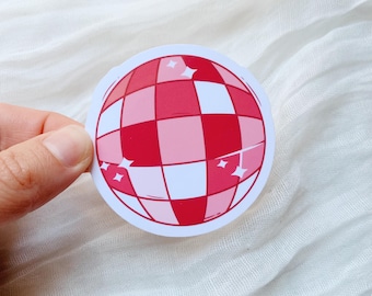 Western Disco Ball Vinyl Sticker l Pink Cowgirl l Country Girl