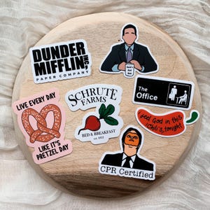 The Office Sticker Pack l Dunder Mifflin l Michael Scott l Dwight Schrute l Waterproof Sticker