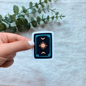 Adesivo de vinil para cartas de tarô l Carta de taro l Adesivo de bruxa