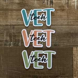 Vet Tech Waterproof Sticker l Vet Tech Sticker l Veterinary Sticker l Vet Med Sticker l Water Bottle Sticker l Laptop Decal