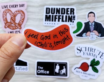 I feel God In This Chilis Tonight Vinyl Sticker l The Office l Michael Scott