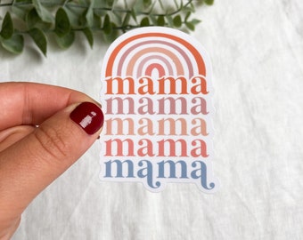 Mama Rainbow Vinyl Sticker - Mother's Day Gift