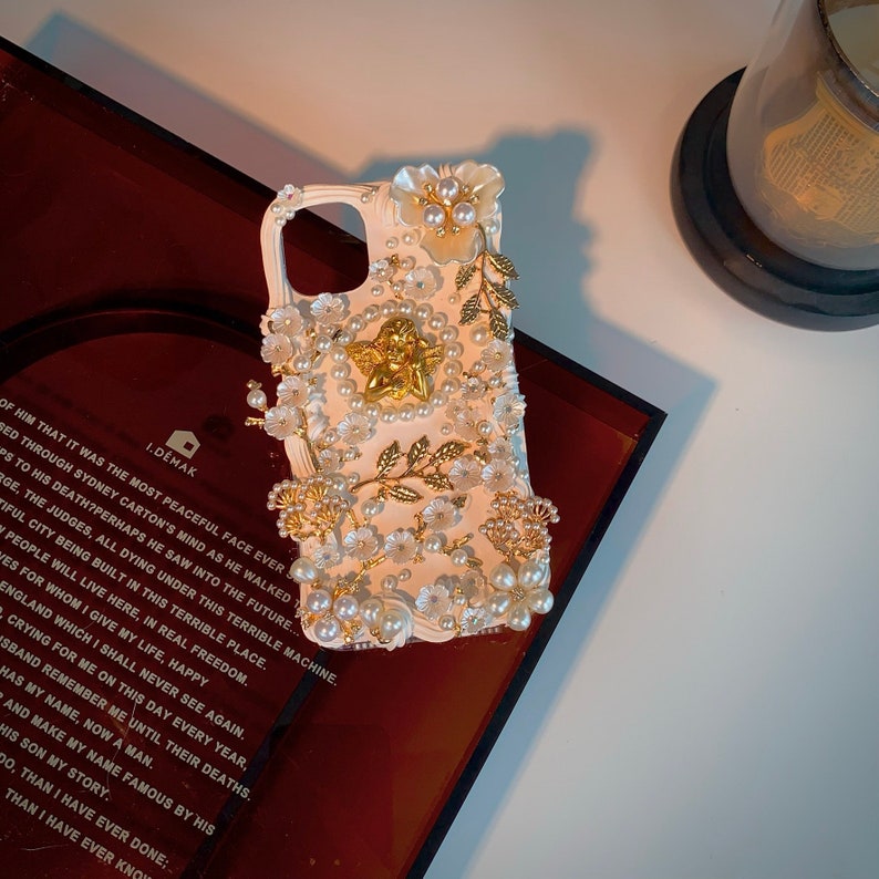 Golden Angel Baroque Style Decoden Phone Case 