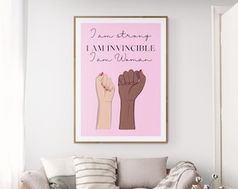 Strong Women Prints / Trendy Print / Spiritual Wall Art / Arte femenino / Descarga digital