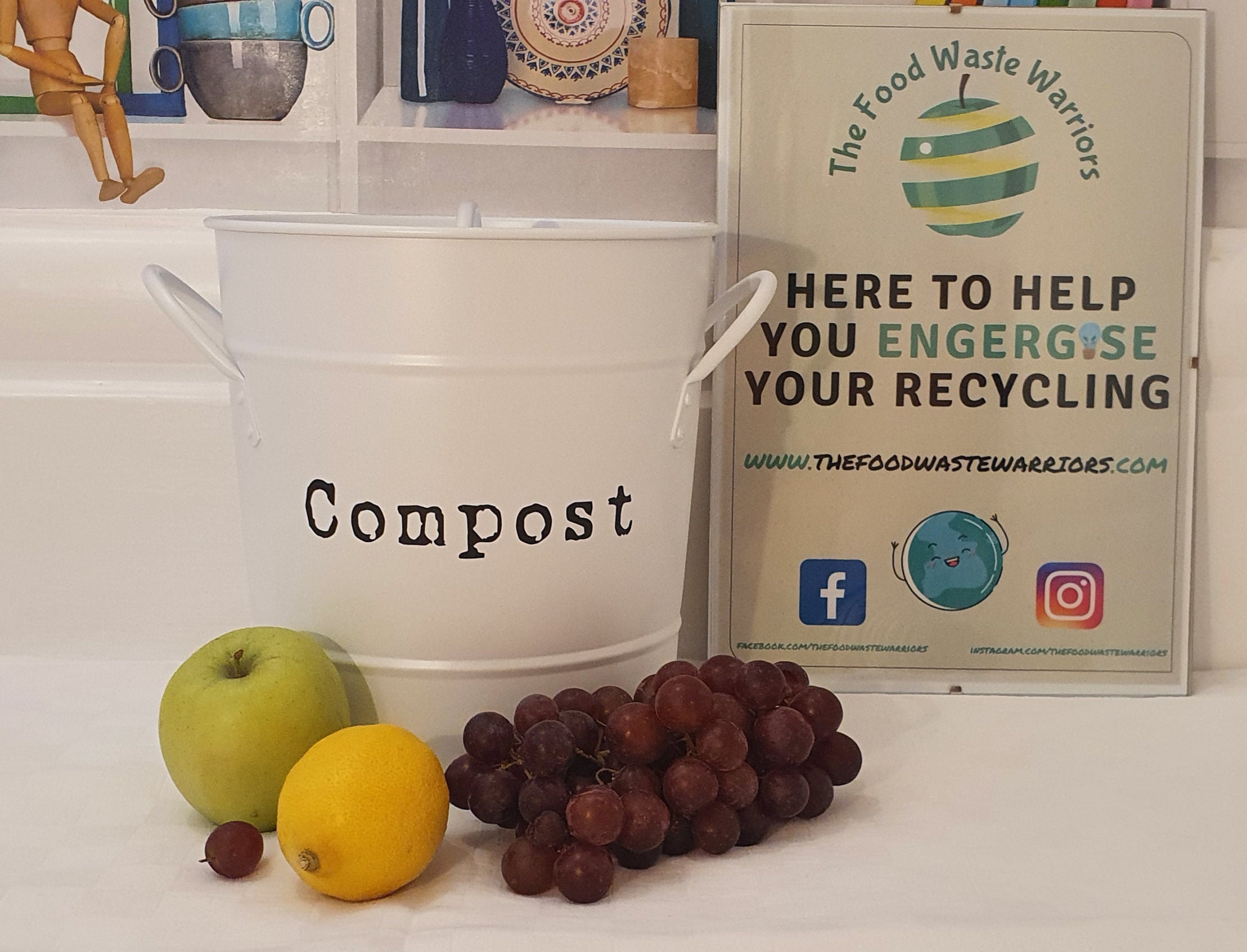 Country Cottage Kitchen Food Waste Caddy Bin Caddy Winter Etsy UK