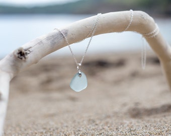 Sea Glass Necklace, Cornish Sea Glass Jewellery, Sea Glass, Sea Glass Pendant, Jewelry, Gift For Her, Birthday gift