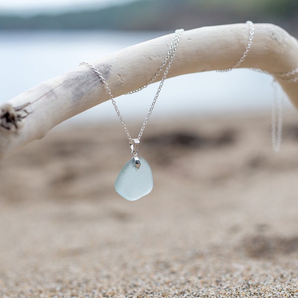 Sea Glass Necklace, Cornish Sea Glass Jewellery, Sea Glass, Sea Glass Pendant, Jewelry, Gift For Her, Birthday gift