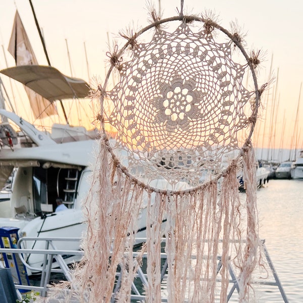 XXL luxury dream catcher large lace handmade / BOHO wedding / decoration | Cotton I Christmas gift dreamcatcher free wedding ceremony