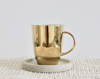 Large gold mug, coffee mug, tea mug, metallic gift mug, wedding mug, girlfriend, colleague, porcelain mug, pot, 250ml or 400ml