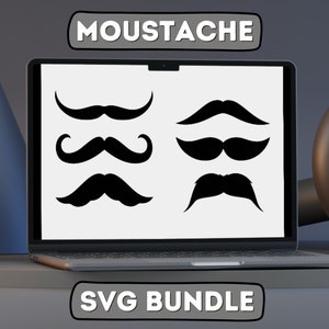 Schnurrbart SVG Bundle - Schnurrbart SVG-Datei für Cricut - Digital download
