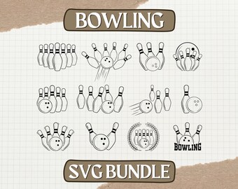 Bowling SVG Bundle - Perfekt für Cricut, Silhouette und DIY Bowling Crafts