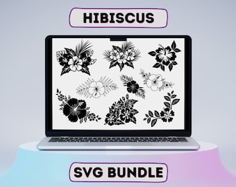 Hibiskus SVG Bundle - Hibiskus Blumen SVG-Datei für Cricut - Digitaler Download